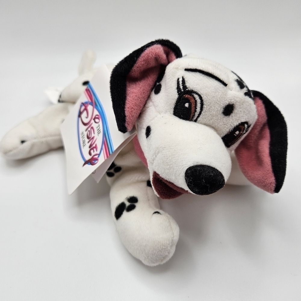 NEW VINTAGE Disney Store 101 Dalmatians Jewel Dog Mini Bean Bag Plush 8"